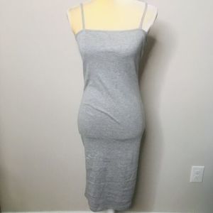 Topshop Women’s Grey Thin Strap Midi  Tank Slip Dress Size 6 NWT^